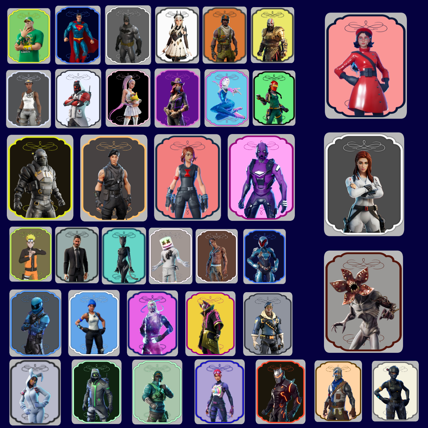 500+ Skins
